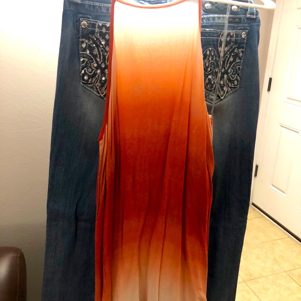 Ombré orange dress